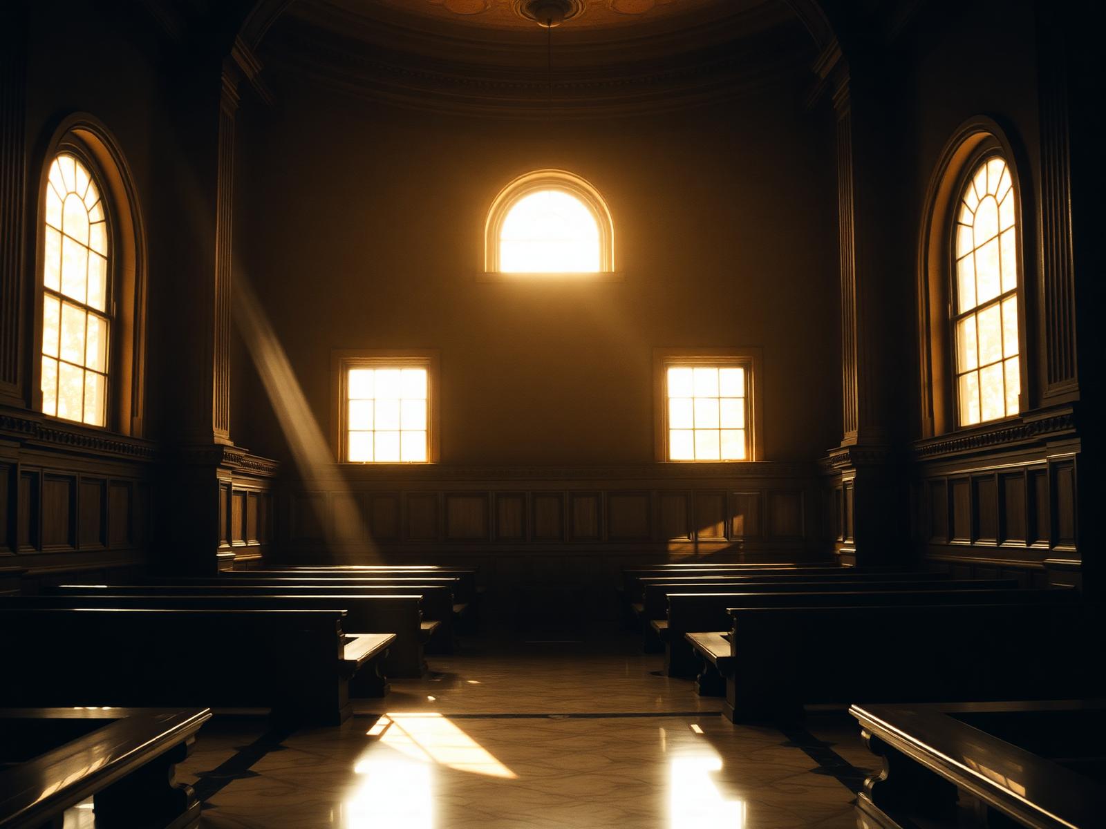 Historic Texas courthouse interior